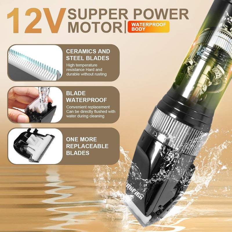 Sunifier Professional Dog Grooming Clippers for Thick Coat - Dog Hair Trimmer for Grooming Kit- Sheep Shears for Thick Hair – Pet Grooming Clippers for Dogs, Cats, Sheeps, Horse (Black) - Image 4